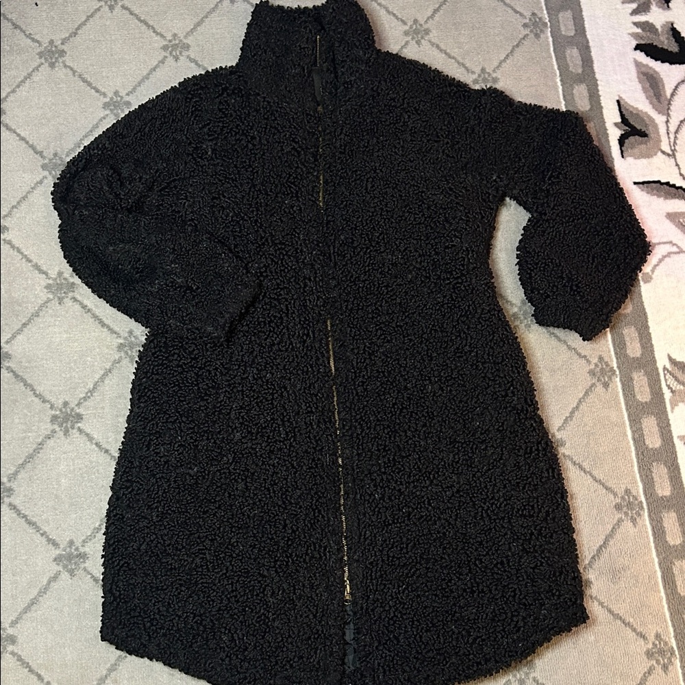 Charlie Paige Black Agnes Coat Teddy Jacket